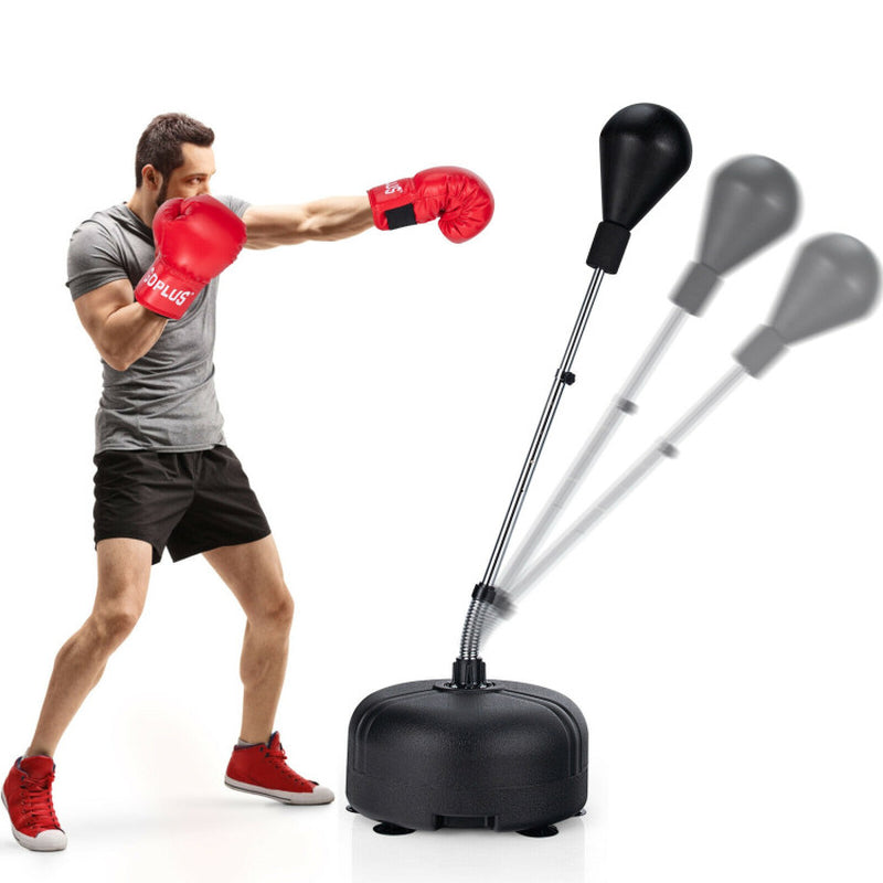 Adjustable Freestanding Punching Bag with Boxing Gloves